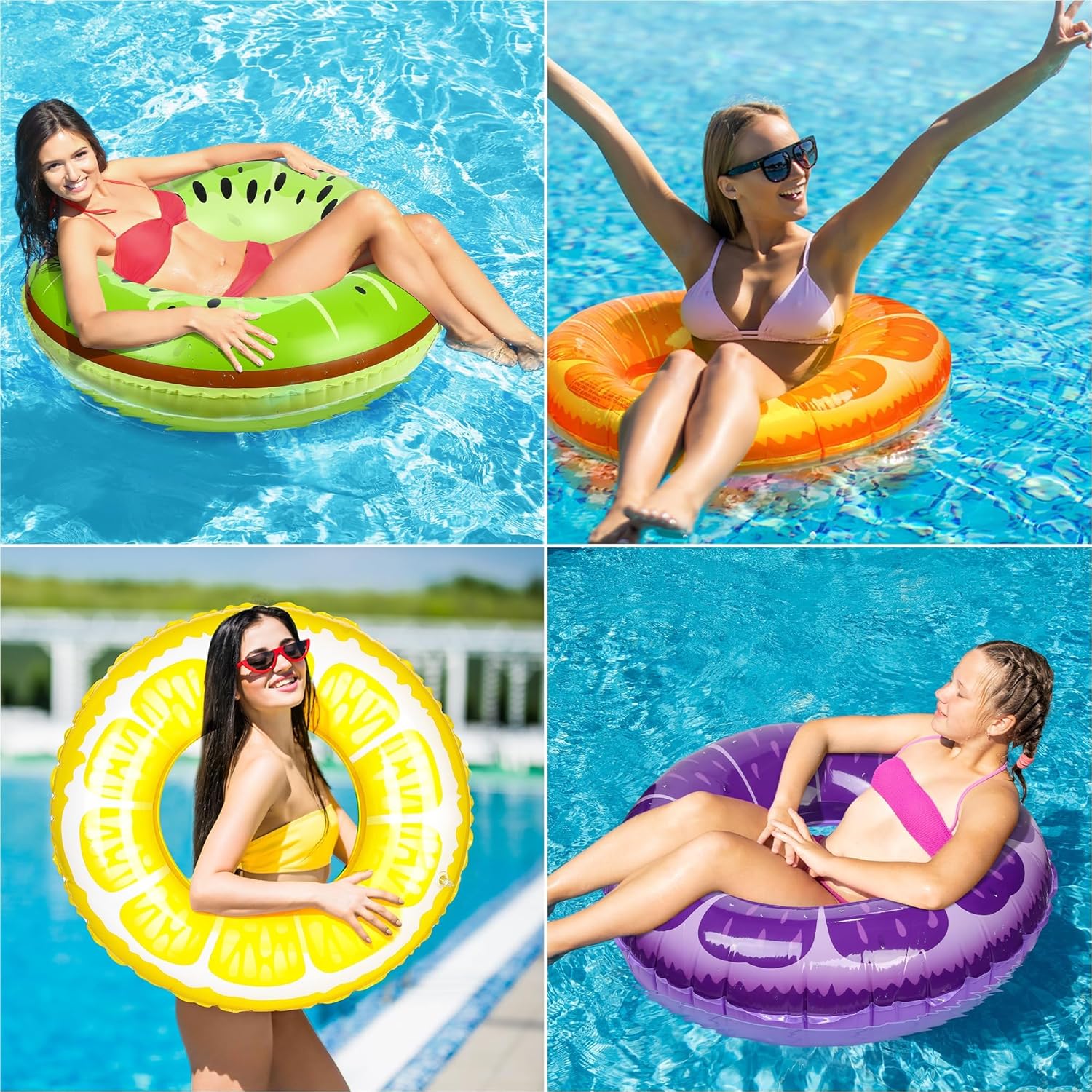 8 Pack Inflatable Pool Rings S - đánh giá và giá Pool Float Ring Inflatable