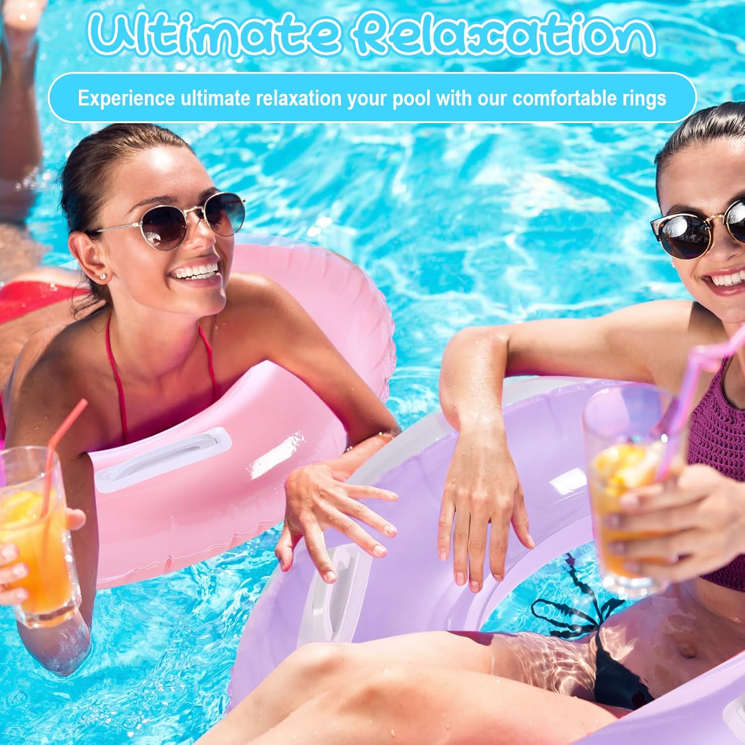 6 Pack 33'' Inflatable Pool Fl - đánh giá và giá Pool Float Ring Inflatable