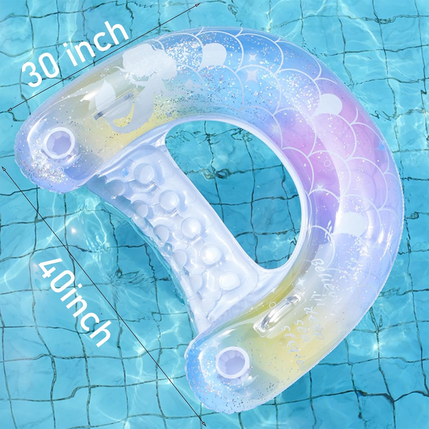 2 pcs Mermaid Pool Floats-30 i - đánh giá và giá Pool Float Ring Inflatable
