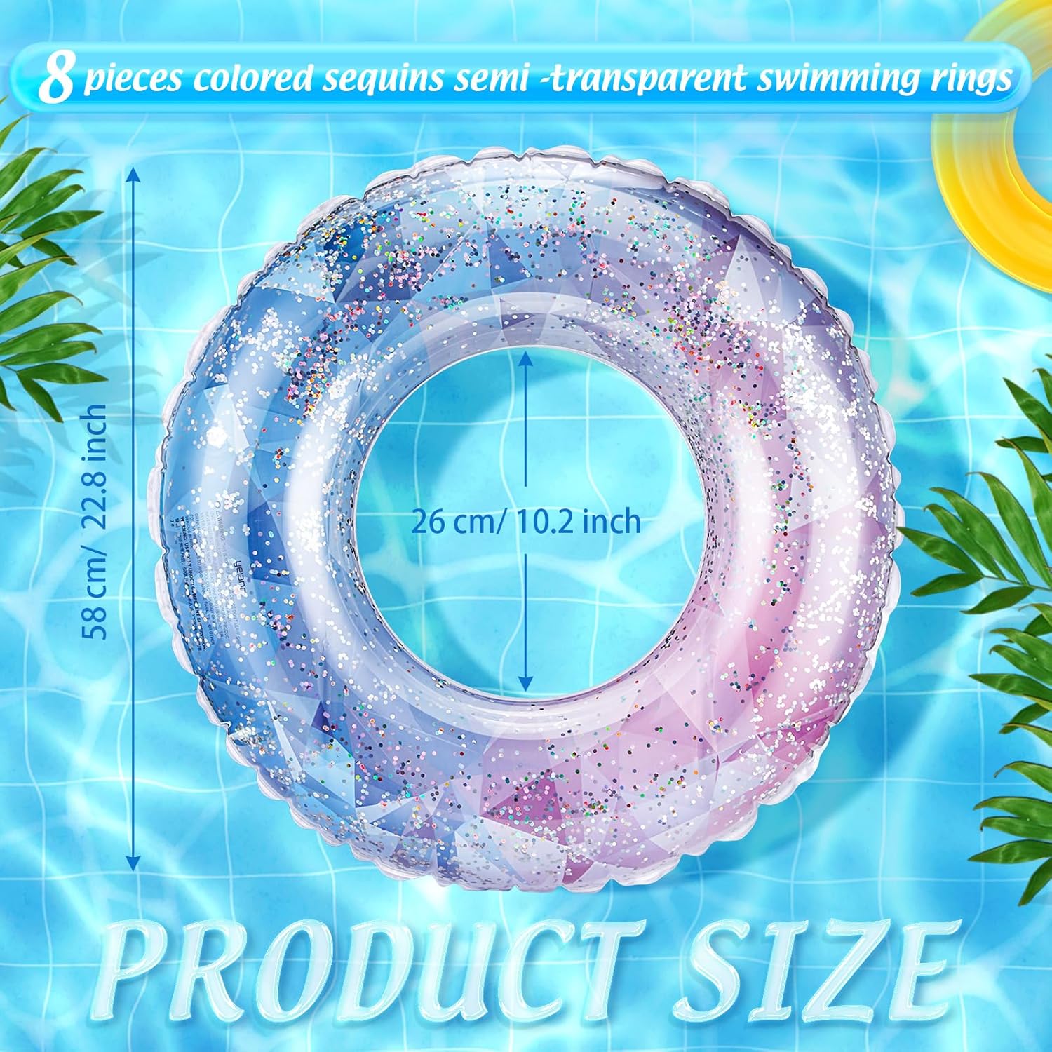 8 Pcs Inflatable Pool Floats T - đánh giá và giá Pool Float Ring Inflatable