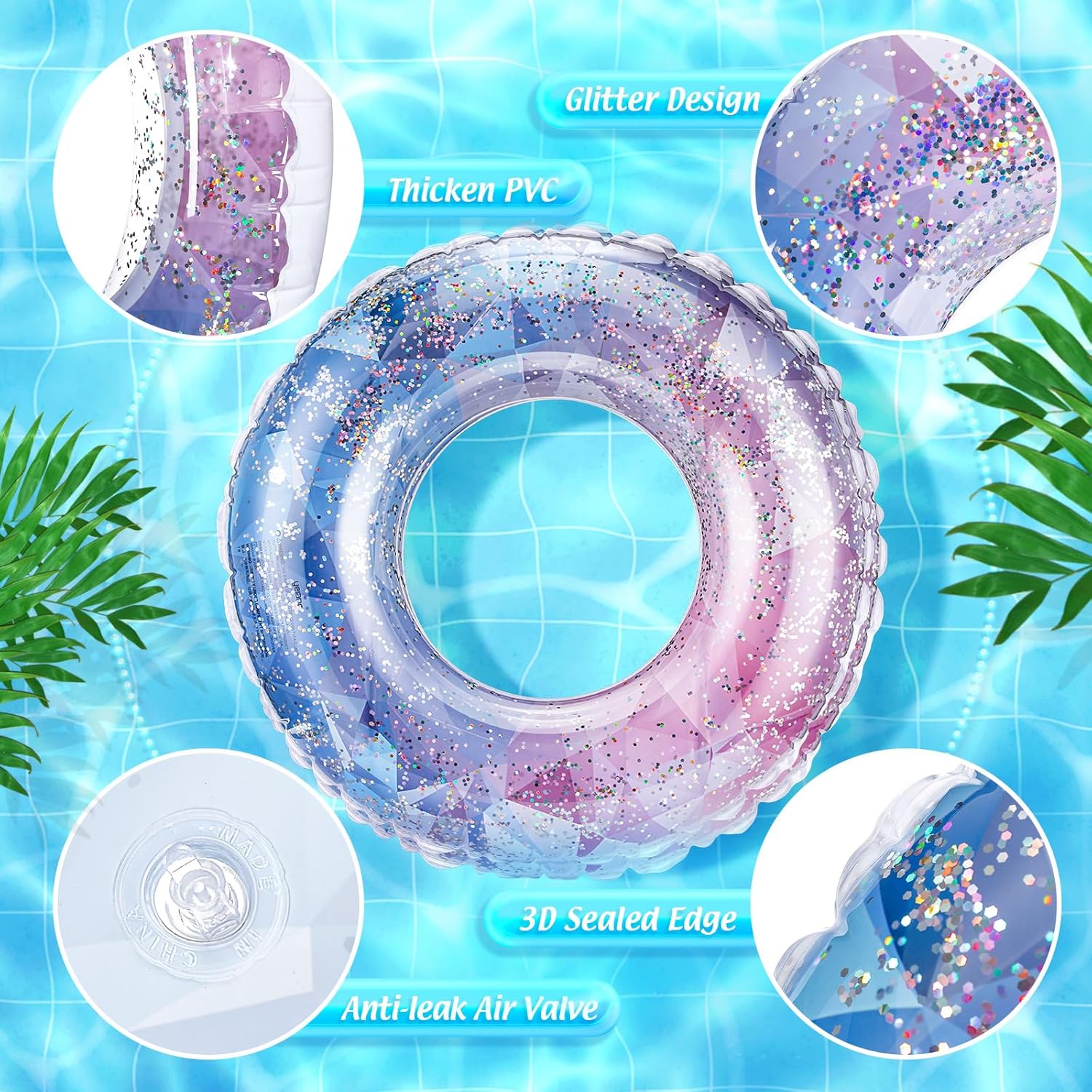 8 Pcs Inflatable Pool Floats T - đánh giá và giá Pool Float Ring Inflatable